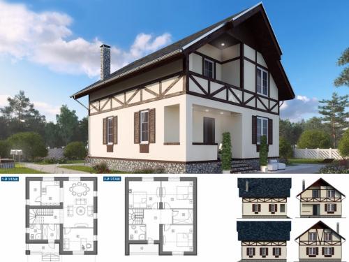 Одноэтажный или мансардный дом. Что выбрать: проект двухэтажного дома 120 м2 или одноэтажный коттедж с мансардой